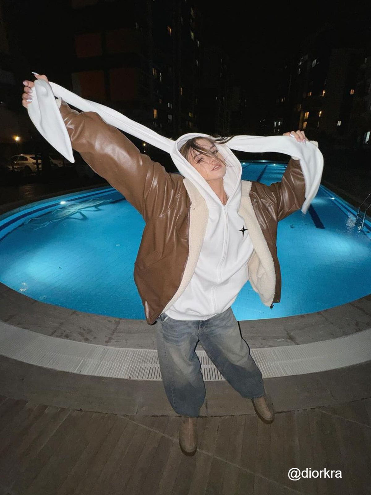 Rabbit Ears Solid Hoodie