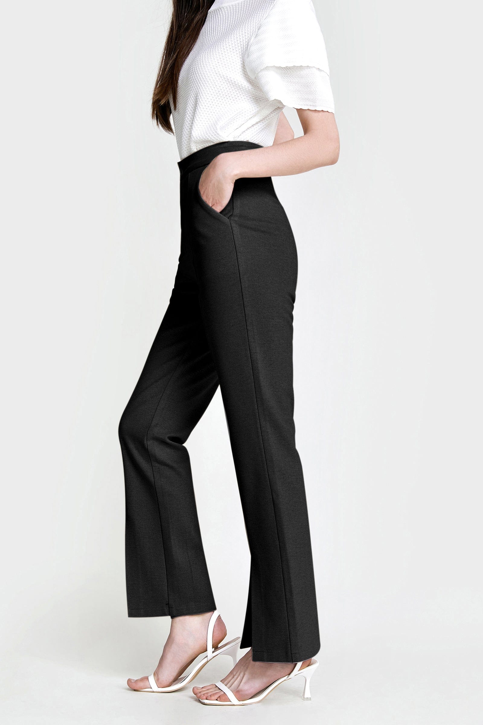 Ebrill Black Straight Leg Pants