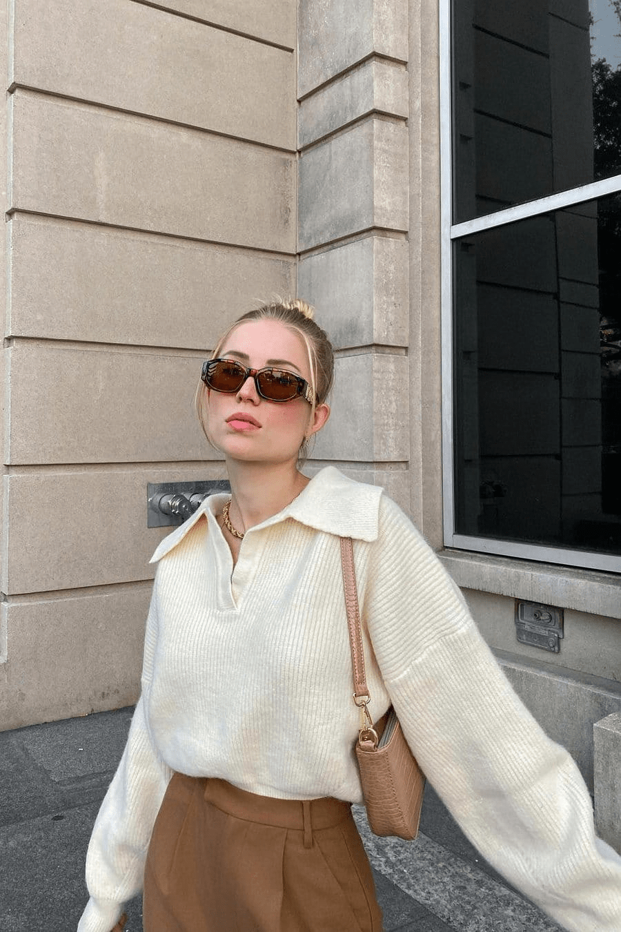 Henrietta Ivory Collared Sweater