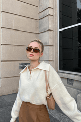 Henrietta Ivory Collared Sweater