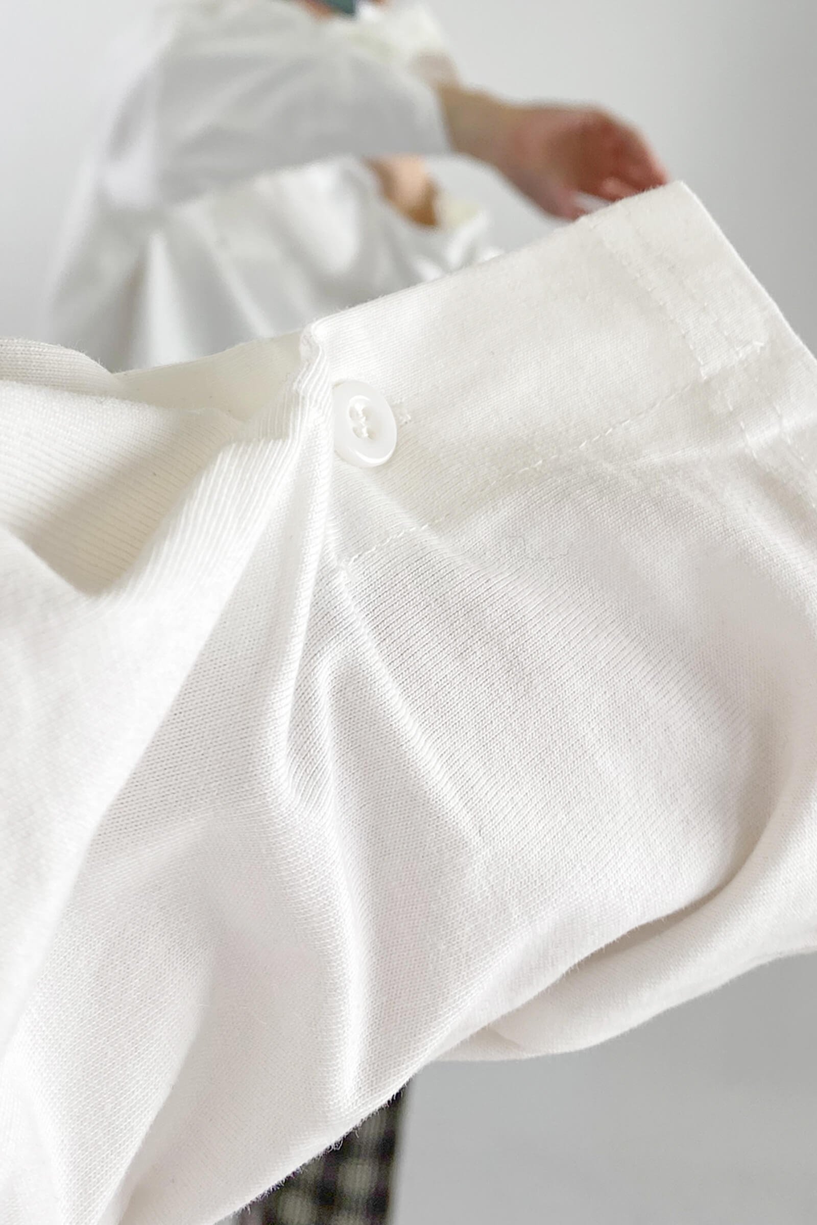 White Patch Pocket Drop Shoulder T-Shirt