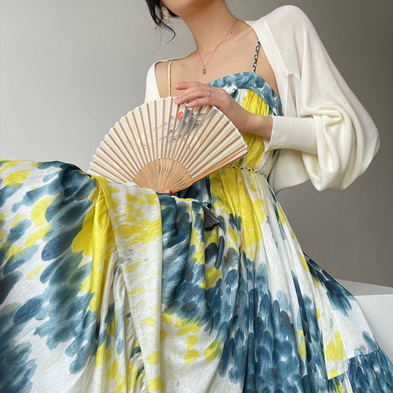 White Knit Shawl With Long Sleeves