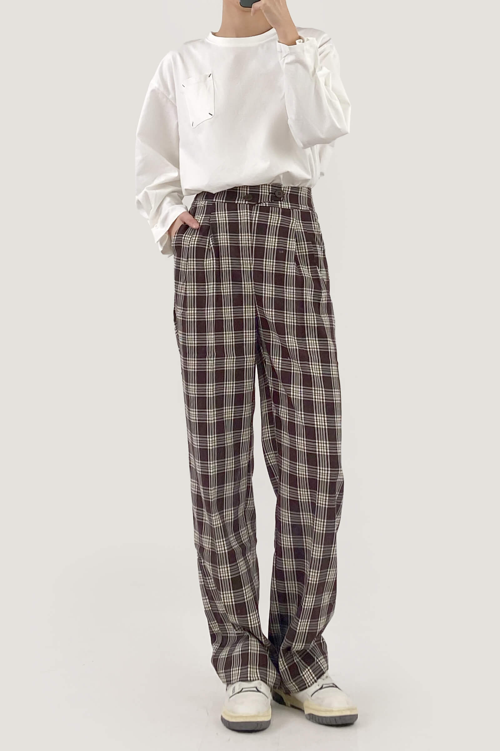 White Patch Pocket Drop Shoulder T-Shirt