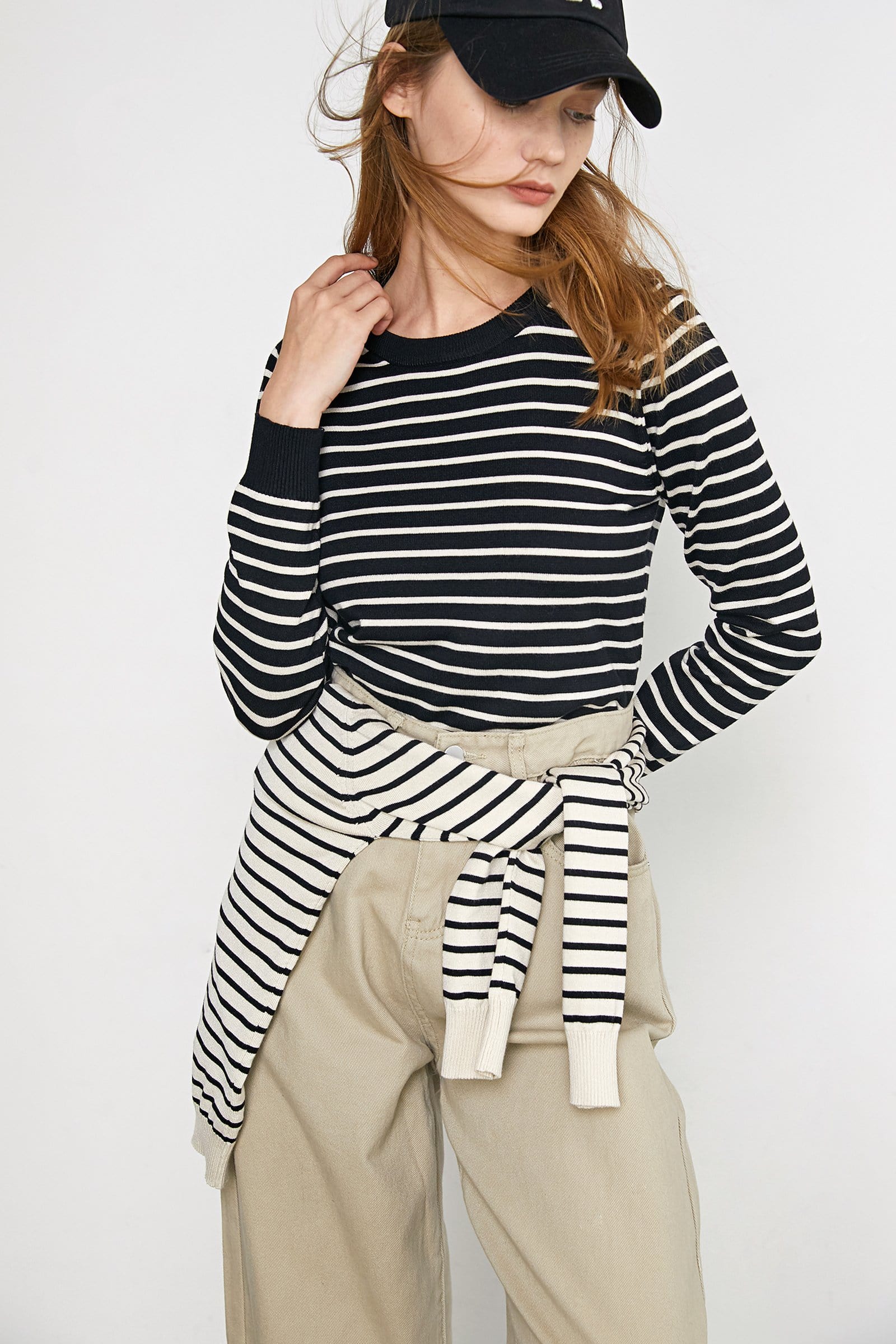 Virgil Black Striped  Sweater