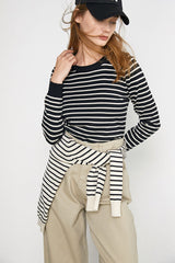 Virgil Black Striped  Sweater