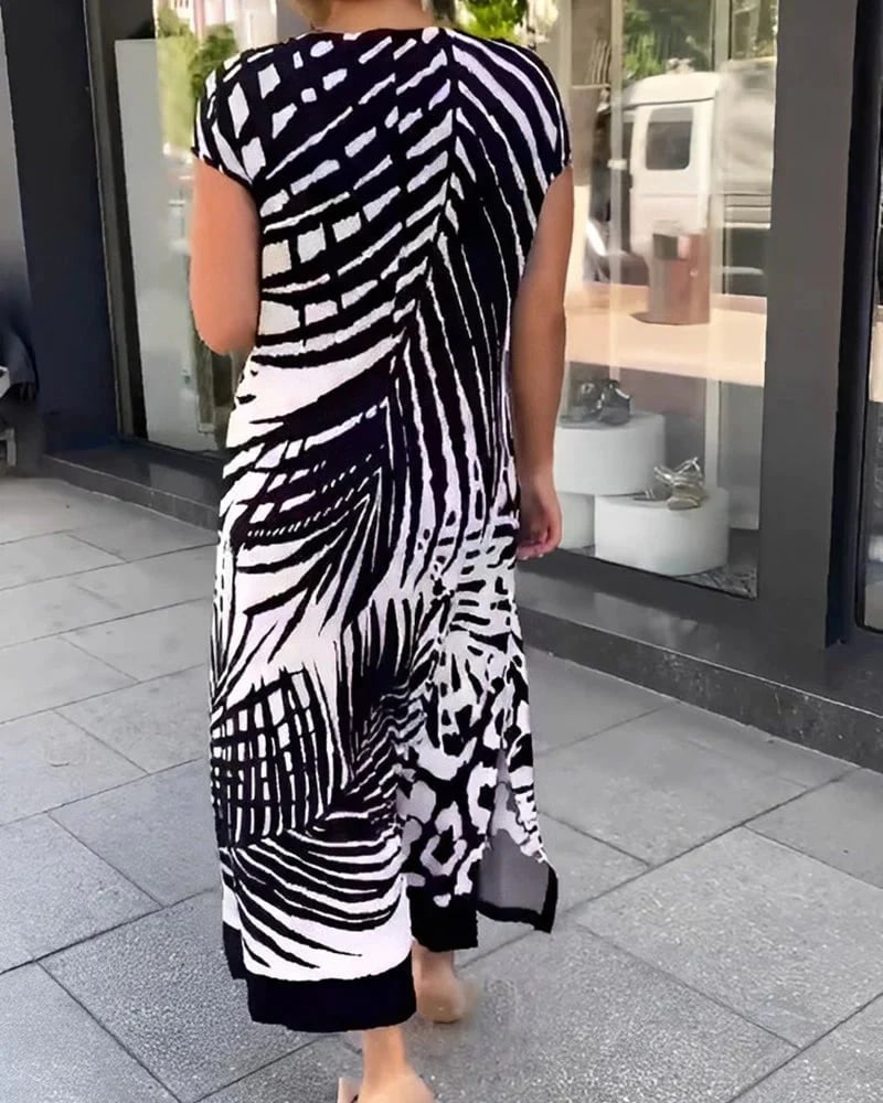 Casual Printed Short Sleeve Dresses