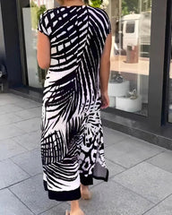 Casual Printed Short Sleeve Dresses