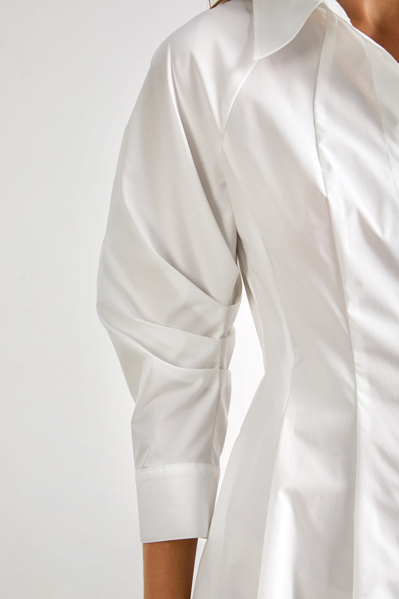 Serena White Button Up Shirt Dress