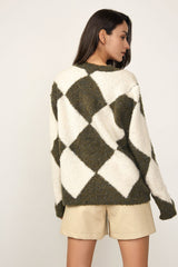 Ryan Dark Green V-Neck Sweater