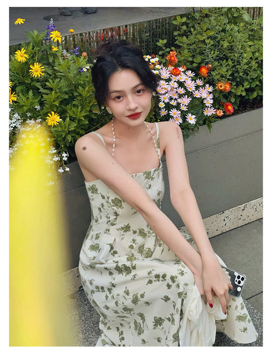 Pistachio Midi Slip Ivory Dress