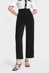 Black Straight Leg Suit Pants