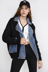 Mishka Black Knit Denim Jacket