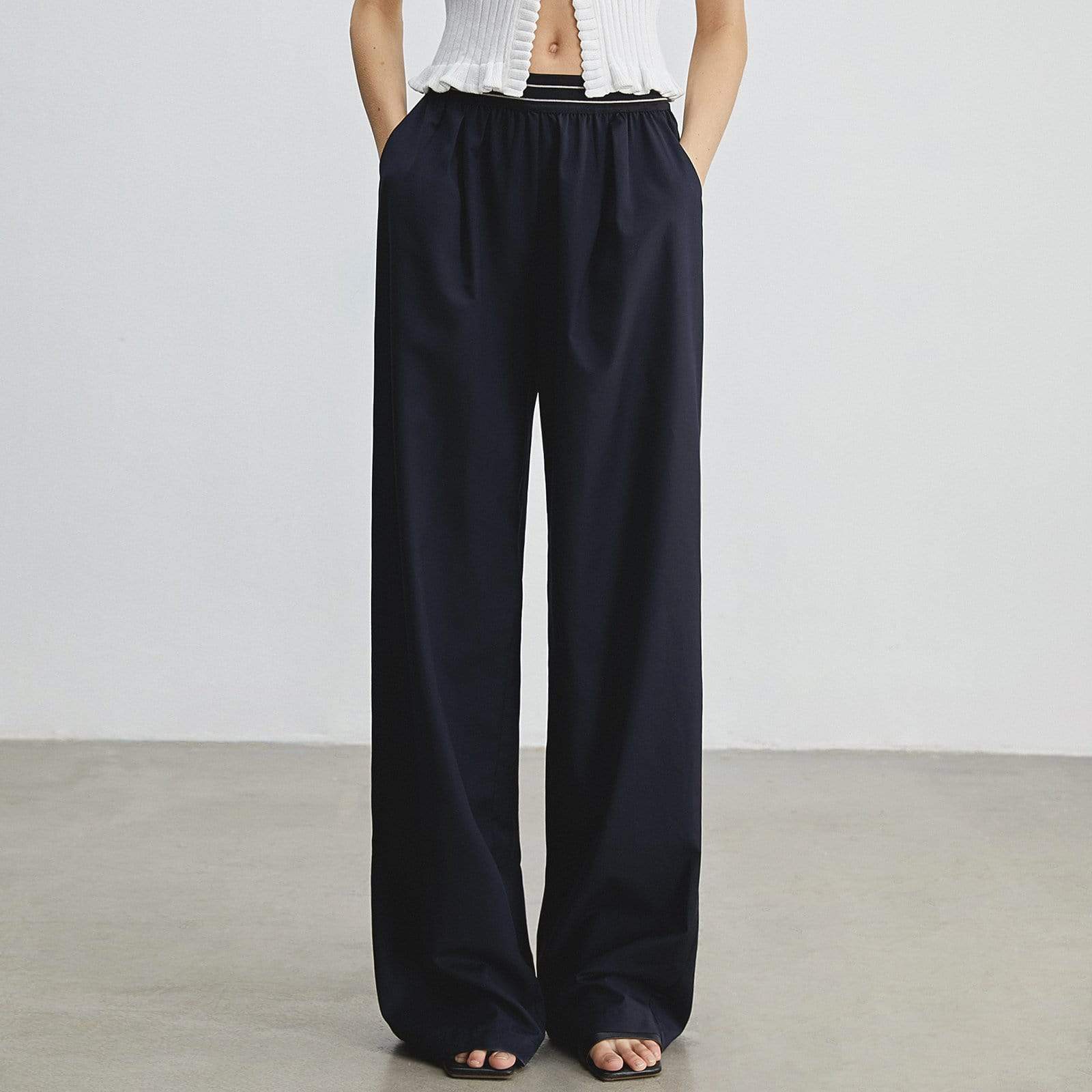Tara Black Slouchy Wide Leg Pants