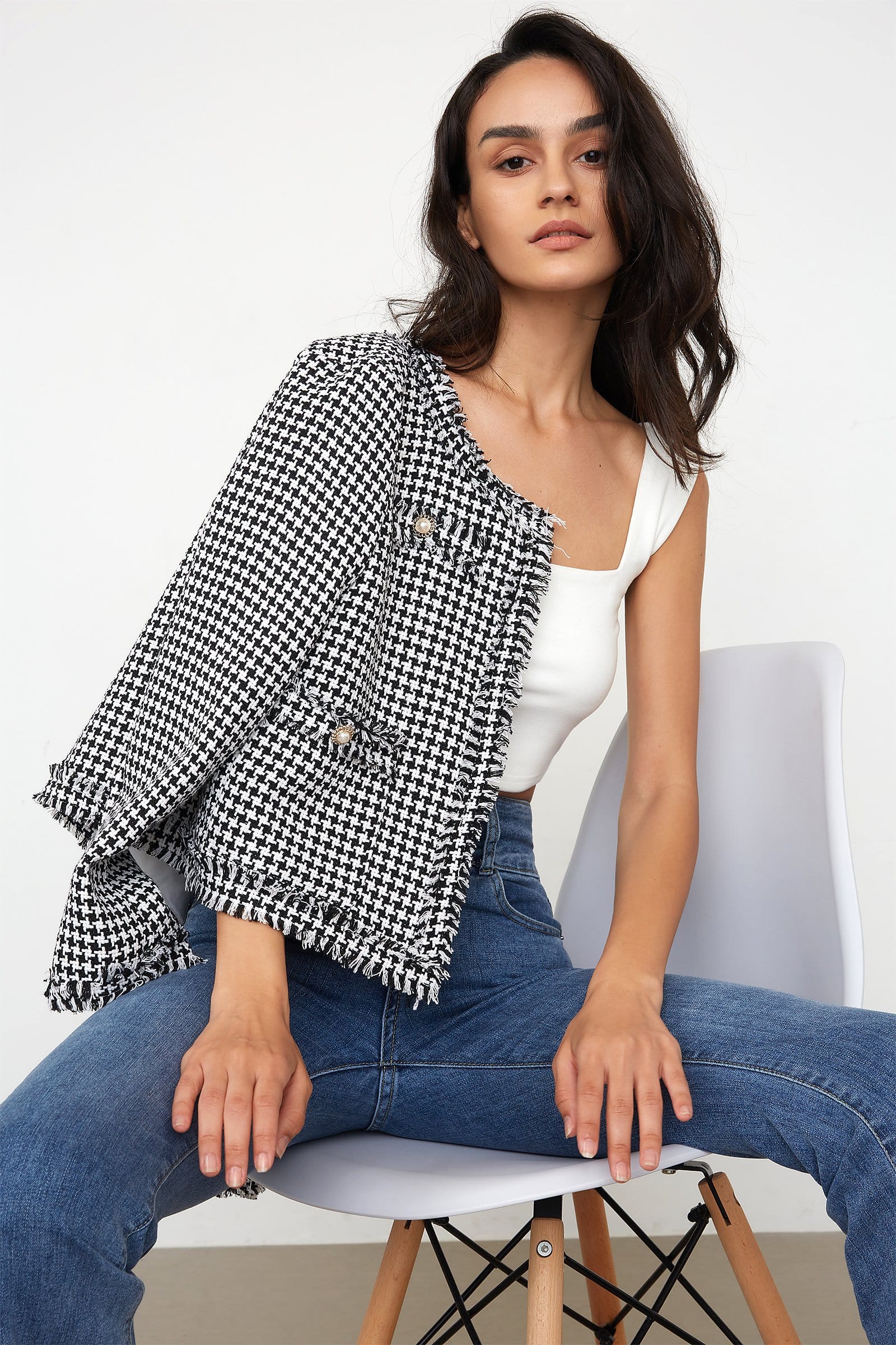 Dottie Black Button-Up Jacket