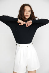 Rozlyn Black Essential Sweater