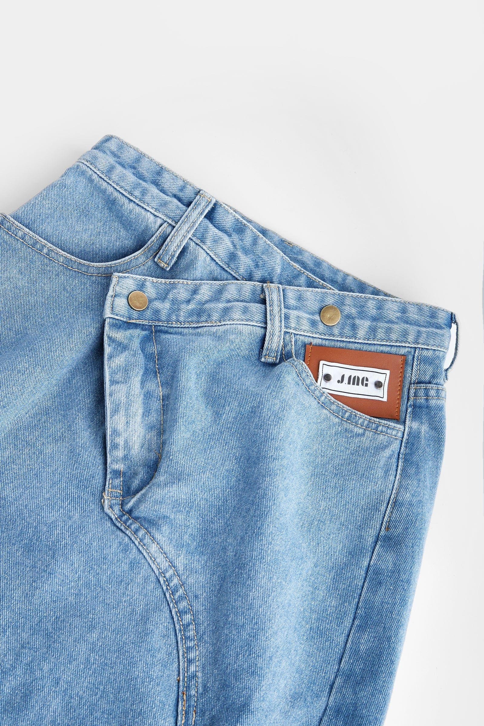 Samaria Light Sky Blue Asymmetrical Skirt