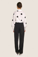 Black Tie Waist Straight Leg Pants