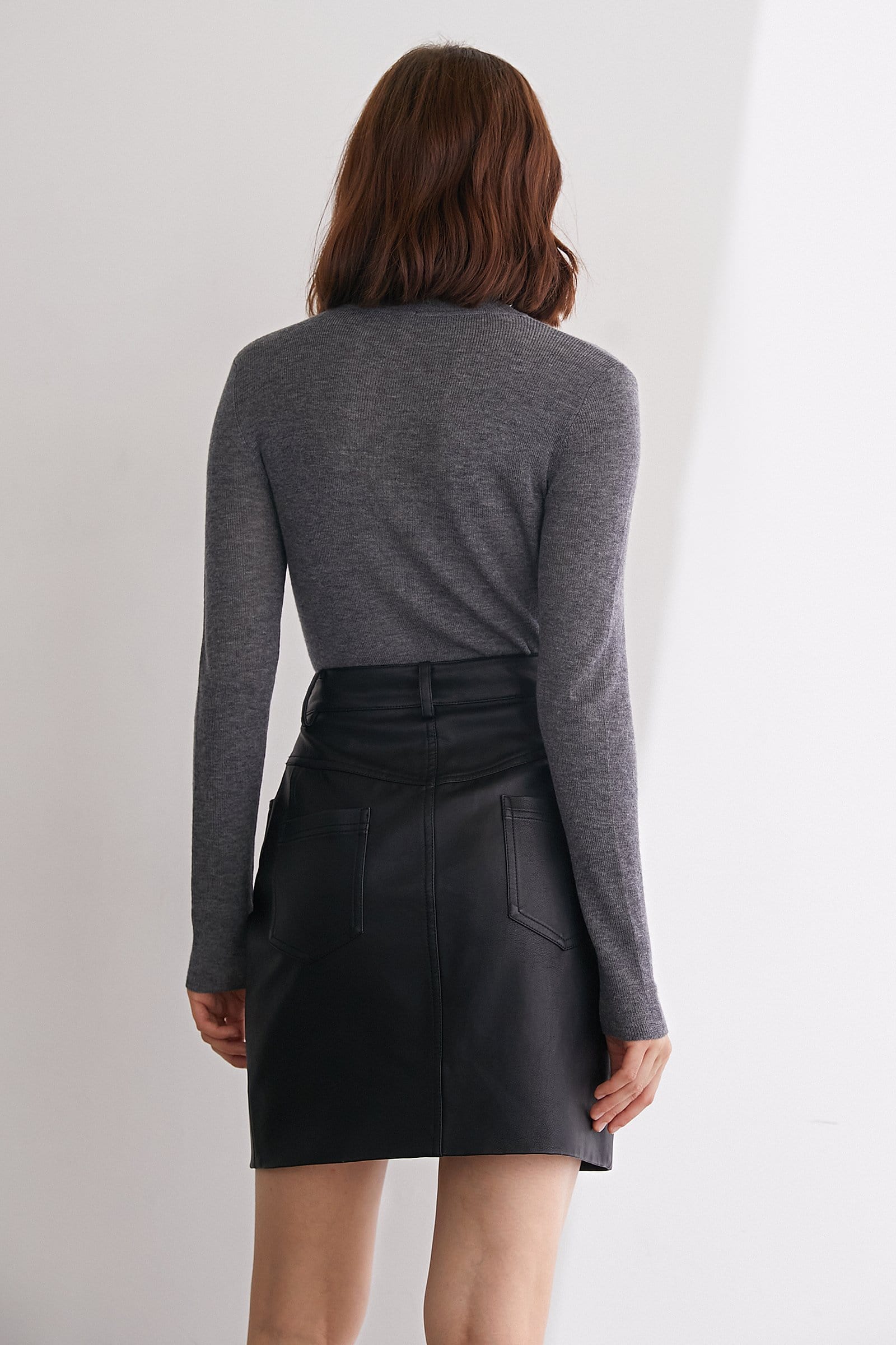 Sven Grey Premium Wool Turtleneck Sweater