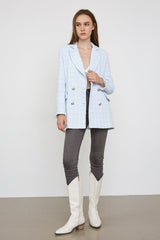 Nella Light Steel Longline Blazer