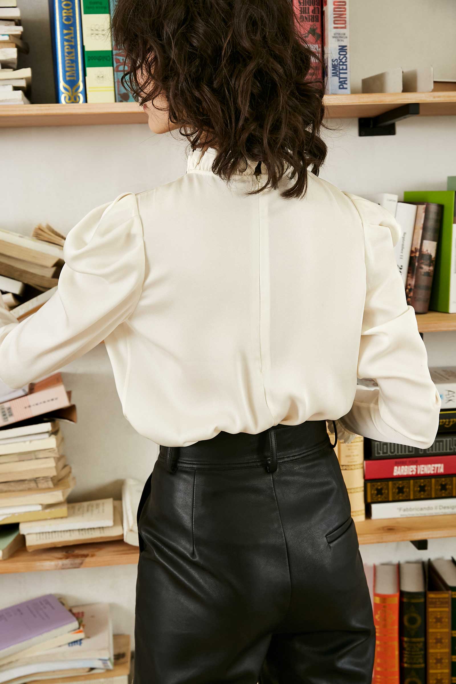 Vera Cream Ruffled Neck Blouse