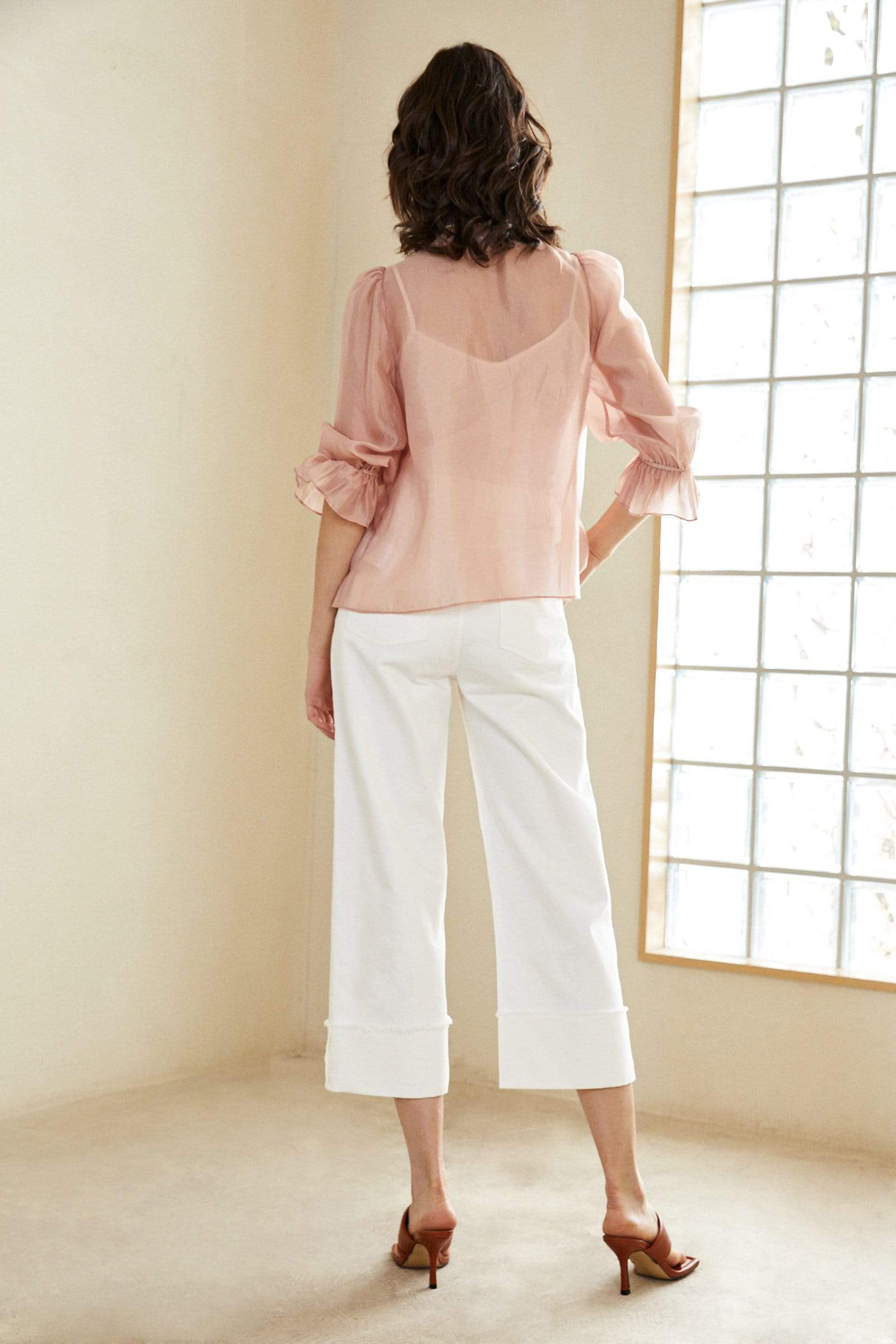 Sasha White Capri Pants