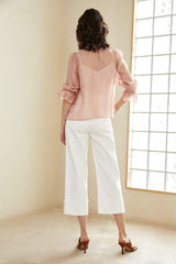 Sasha White Capri Pants