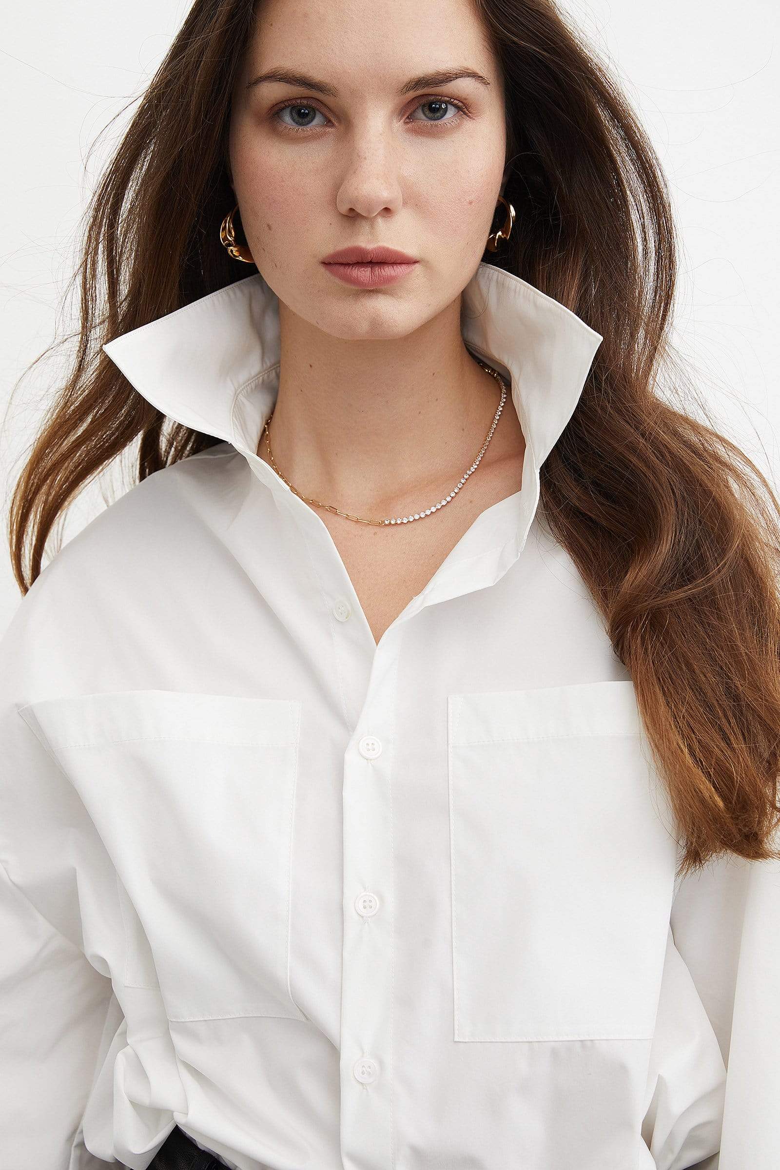 Essential White Button-Up Shirt