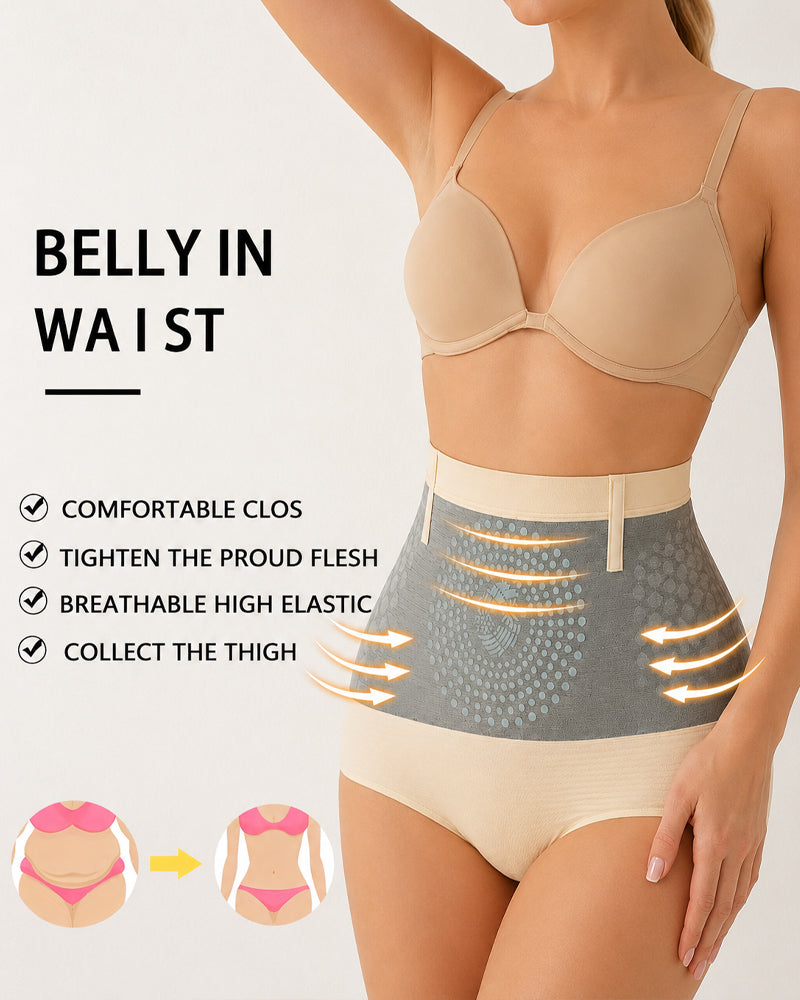 Two Pack High Waist Elastic Tummy Control Shaping Panties