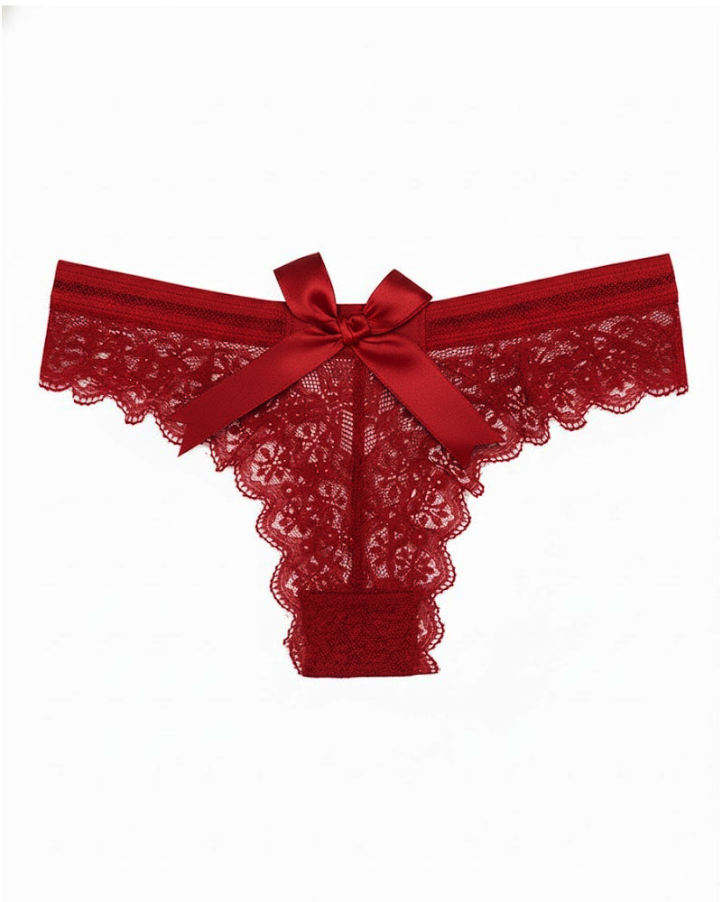 Lace Bow Low-rise Thong
