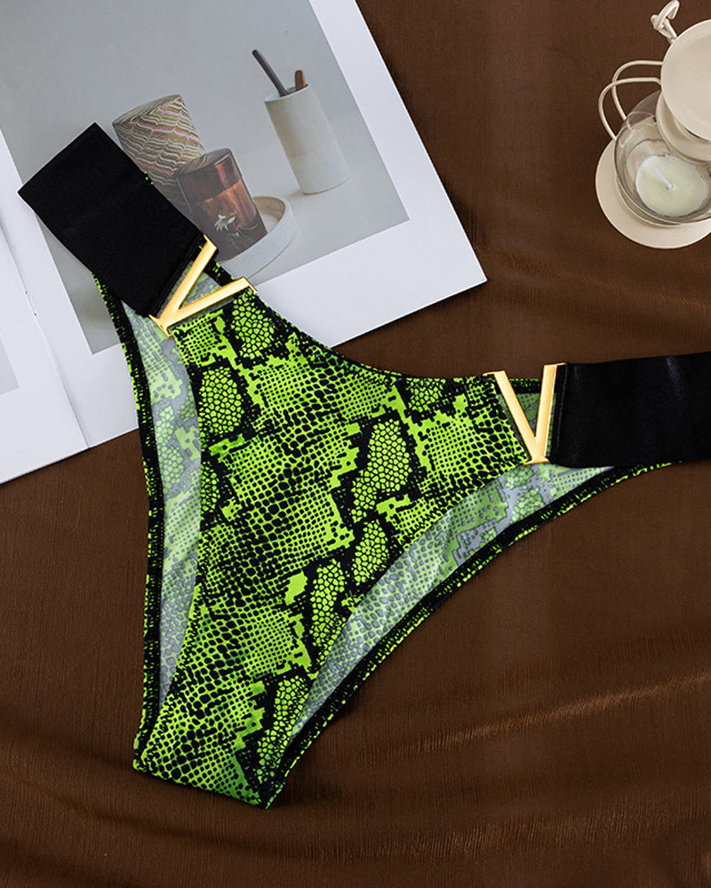 Seamless Colorblock Printed Panties
