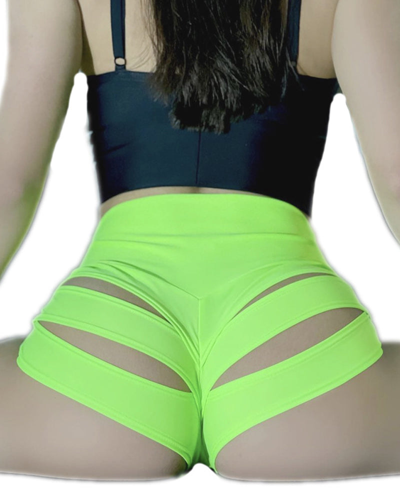High-waisted Stretch Seamless Hollow Panties
