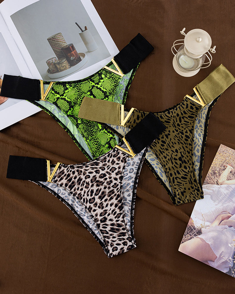Seamless Colorblock Printed Panties