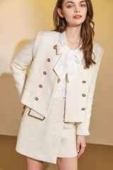 Ivory Double-Breasted Jacket