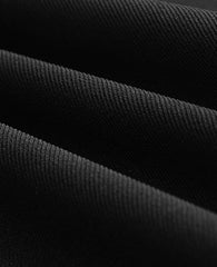 Black Wide-Leg Slip Pocket Straight Suit Pants