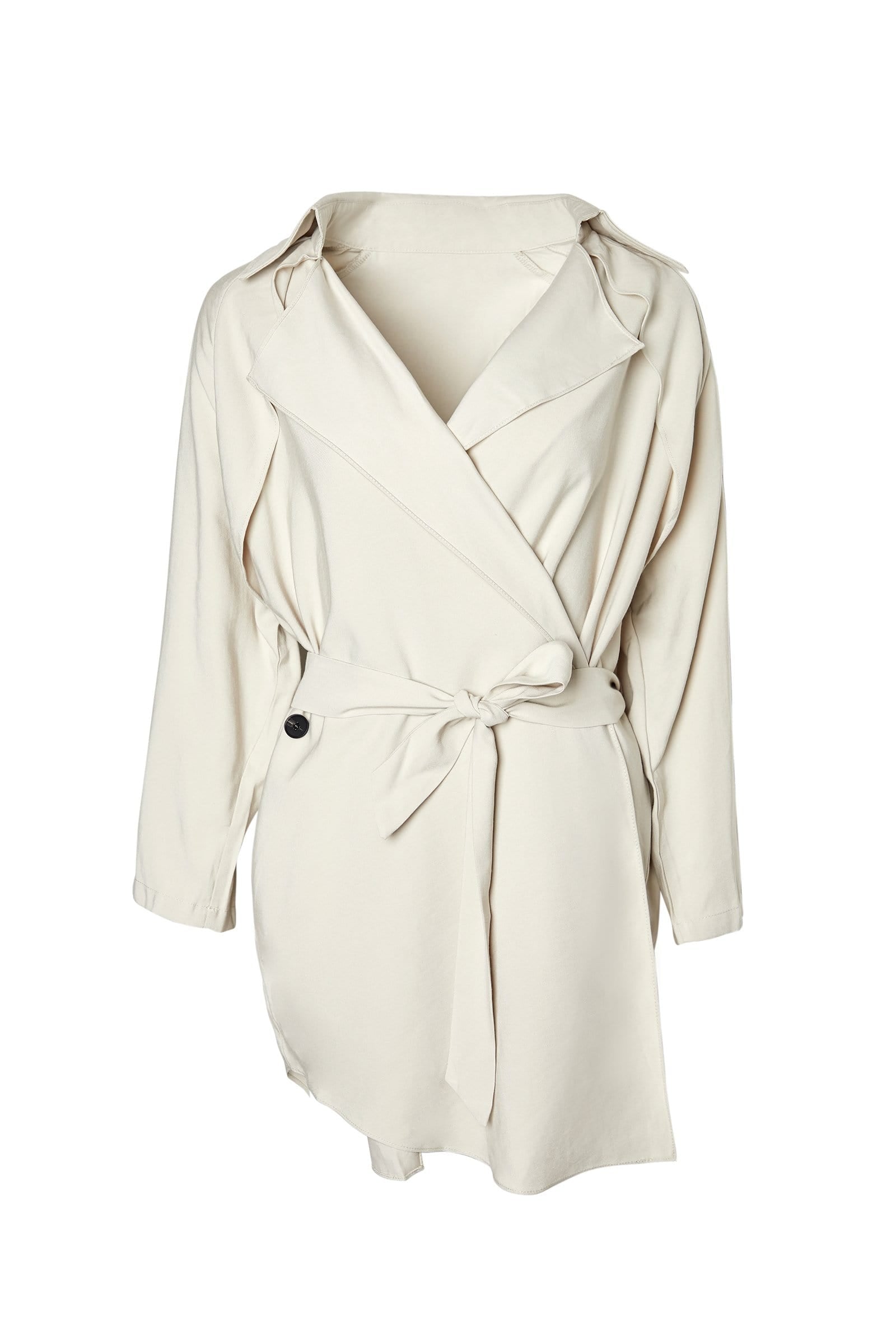 Jaida Beige Medium Sleeve Jacket