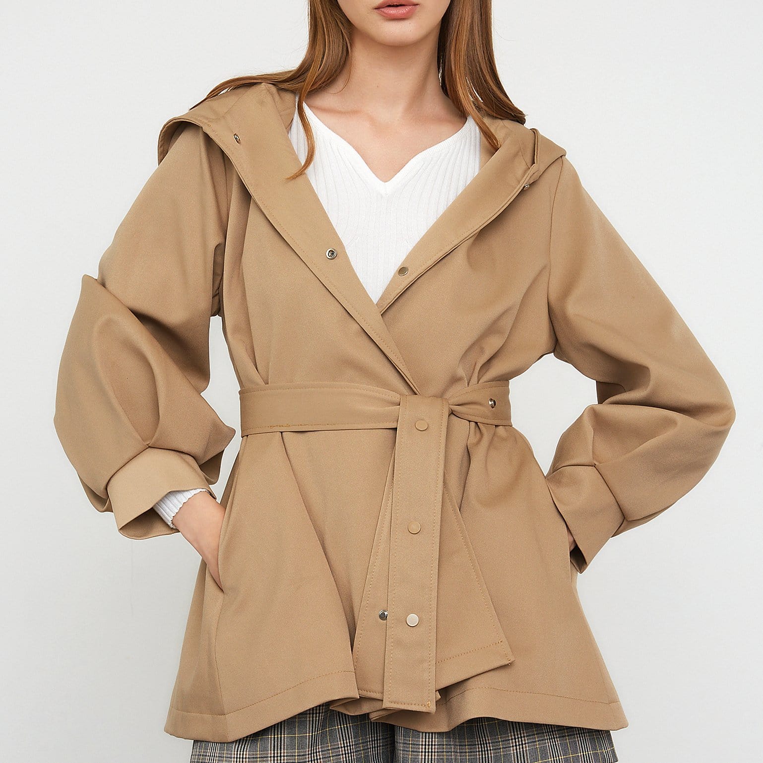 Ophilia Wheat Belt Trench Jacket