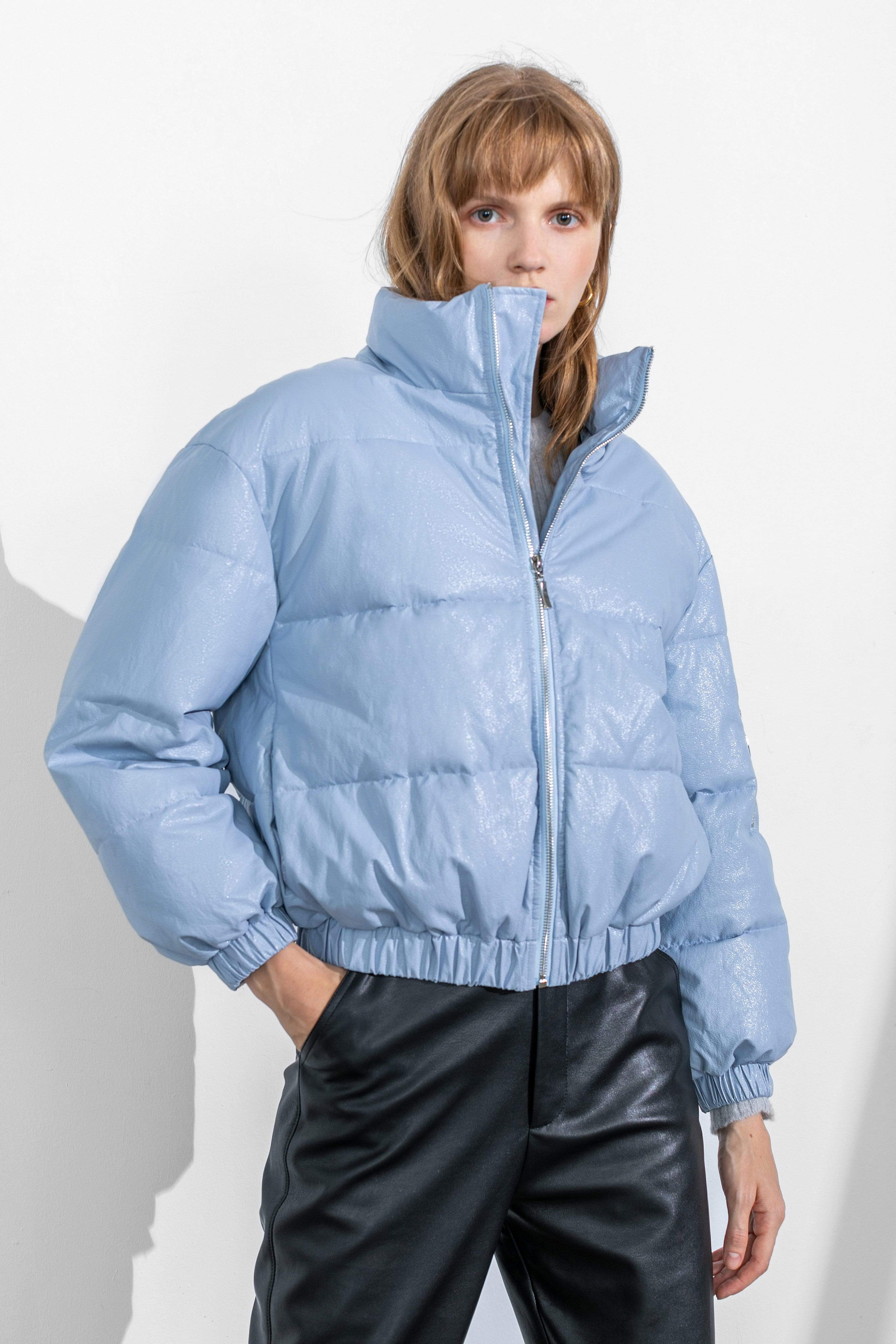Slick Blue Puffer Jacket