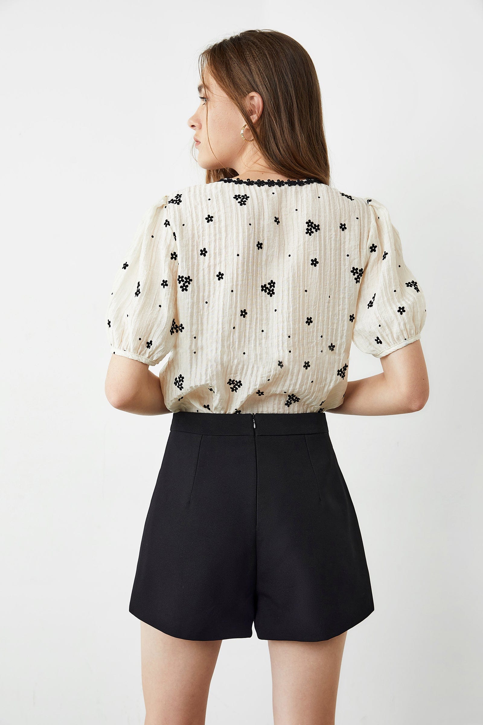 Lalit Beige Puff Sleeve Blouse