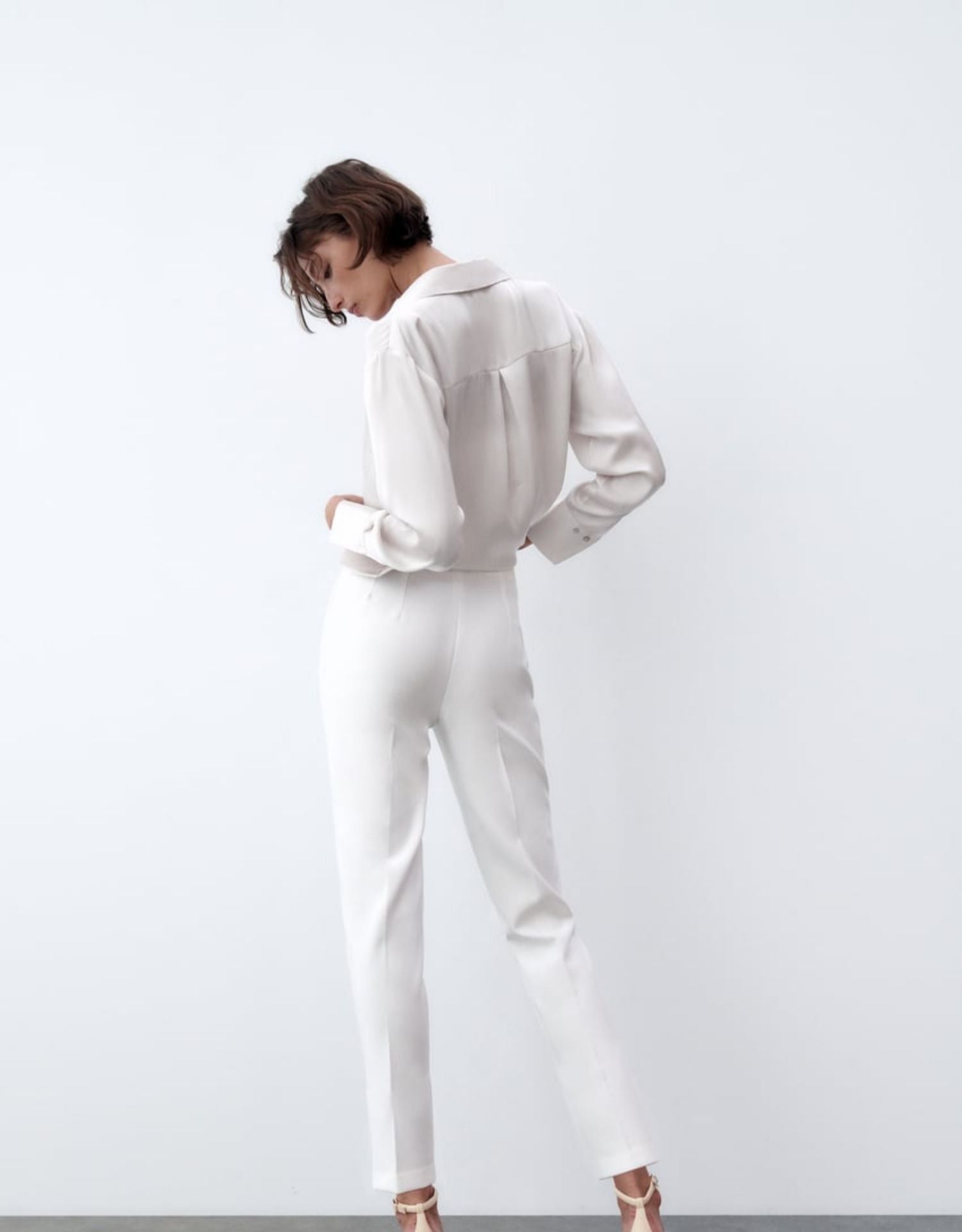 Tailored Pleat High Waist Pants