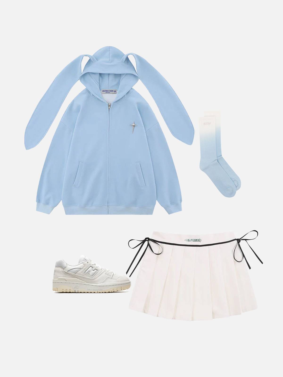 Rabbit Ears Solid Hoodie