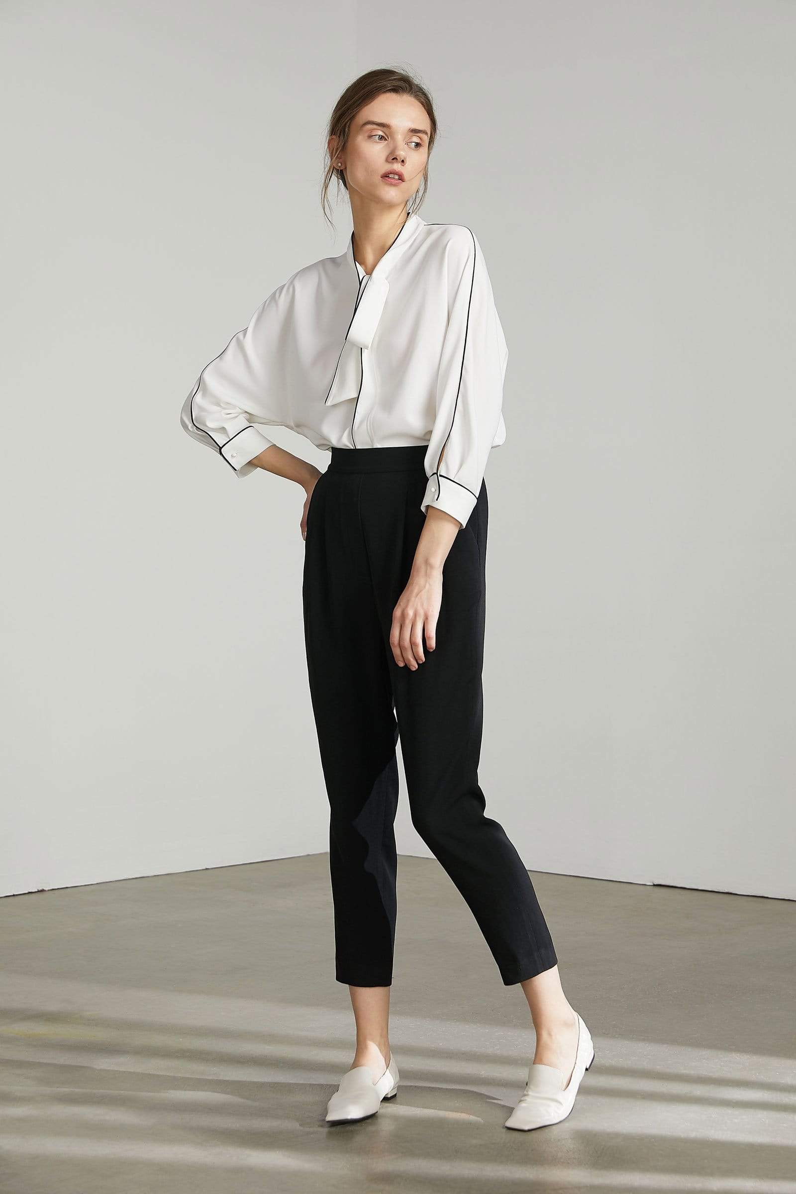 Bolt White Contrast Top