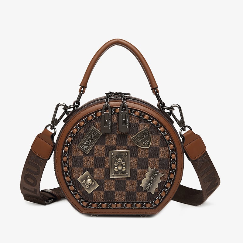 vintage bear badge print bags