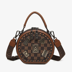 vintage bear badge print bags