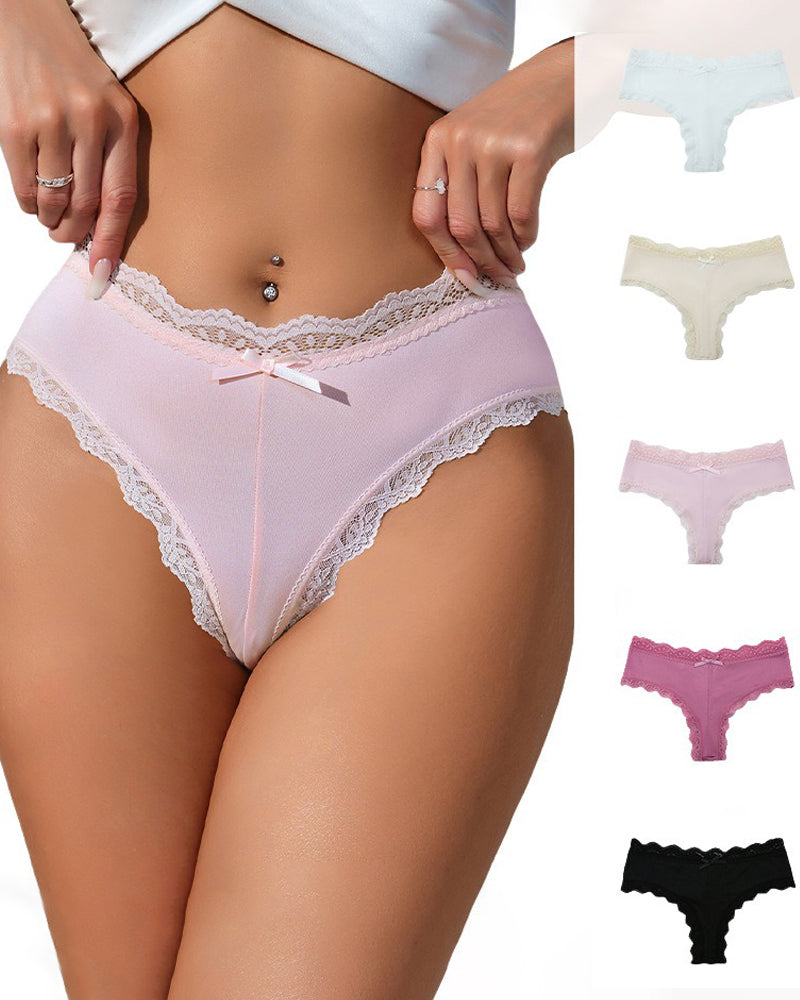 Lace Comfortable Pure Cotton Crotch Plus Size Breathable Panties