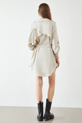 Jaida Beige Medium Sleeve Jacket