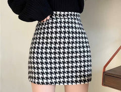 Houndstooth  Mini Skirt