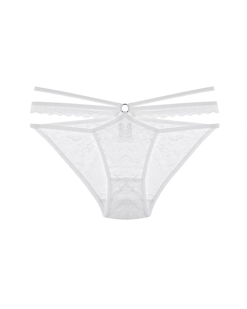 Lace Crisscross Strap Breathable Invisible Cotton Crotch Panties