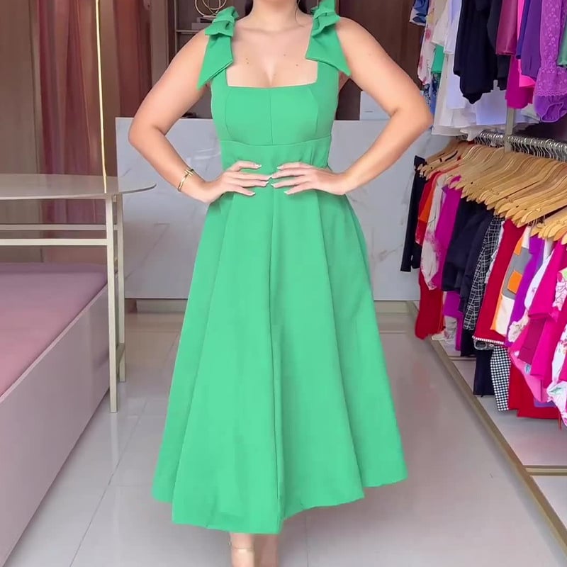 Bow backless dress mini