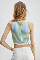 Cassandra Cropped Sleeveless Sweater