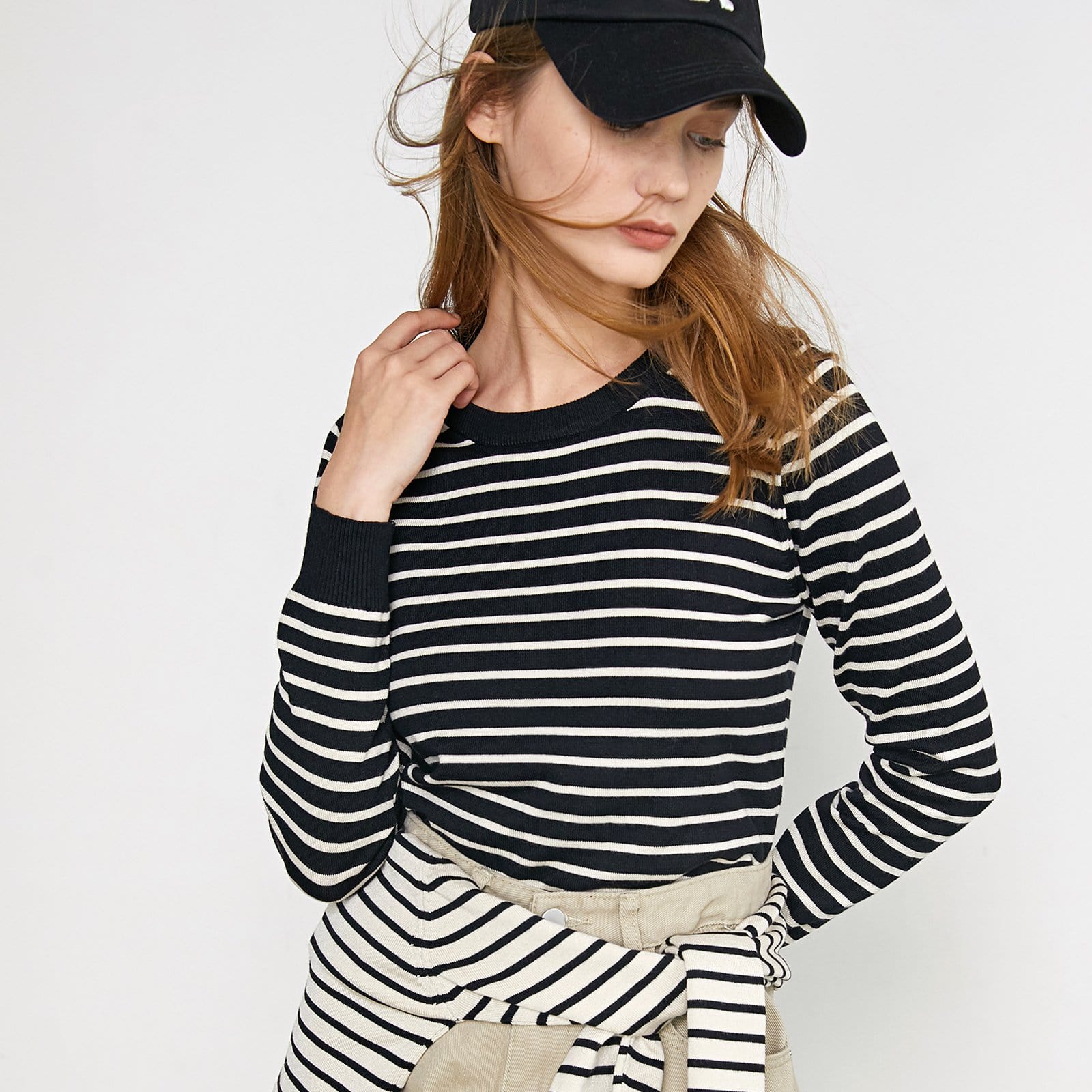 Virgil Black Striped  Sweater